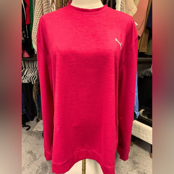 Puma Golf Cloudspun Crewneck Long Moisture Wicking Long Sleeve Shirt size Large - Picture 3 of 7